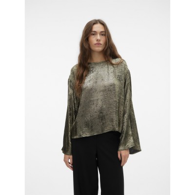 vero,moda,women,s,katie,long,sleeve,blouse,gold