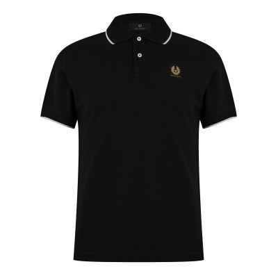 блуза,с,яка,мъжки,тениски,belstaff,tipped,polo,shirt,black