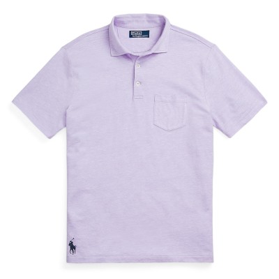 блуза,с,яка,облекла,на,разпродажба,polo,ralph,lauren,linen,short,sleeve,polo,shirt,sky,lavender