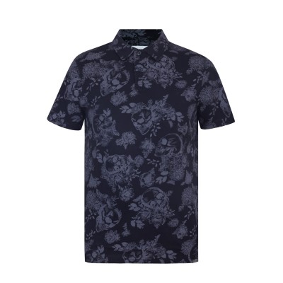 мъжка,блуза,с,яка,мъжки,блузи,с,яка,firetrap,all,over,print,polo,top,mens,black