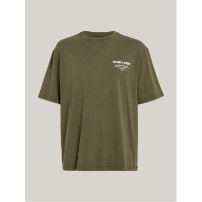 тениска,мъжки,тениски,tommy,jeans,tj,washed,ess,tee,sn42,green,mr1