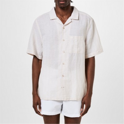 мъжки,ризи,calvin,klein,linen,stripe,shirt,stony,beige
