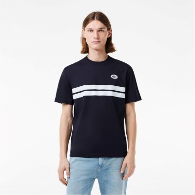 тениска,облекла,на,разпродажба,мъжки,тениски,lacoste,back,print,t,shirt,navy,hde