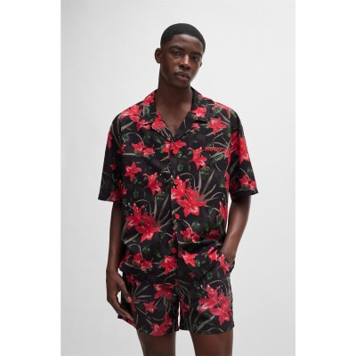 мъжки,ризи,hugo,beach,shirt,relaxed,black,001