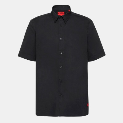 риза,мъжки,ризи,hugo,men,s,short,sleeve,plain,shirt,black,001