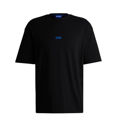 тениска,мъжки,тениски,hugo,men's,regular,fit,logo,back,t,shirt,black,001