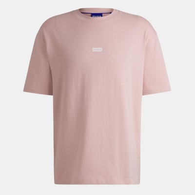 тениска,мъжки,тениски,hugo,mens,hugo,printed,logo,back,t,shirt,with,mcmxciii,text,regular,fit,lt,pas,pink,680