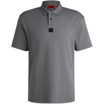 блуза,с,яка,мъжки,тениски,hugo,men's,deabono,short,sleeve,polo,shirt,open,grey,086