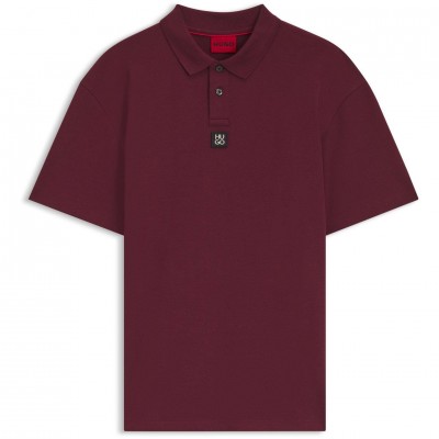 блуза,с,яка,мъжки,тениски,hugo,mens,hugo,deabono,short,sleeve,polo,shirt,with,logo,detail,burgundy,654