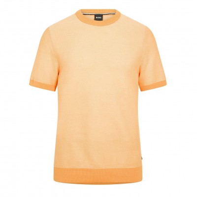 тениска,облекла,на,разпродажба,мъжки,тениски,boss,men's,tantino,knitted,t,shirt,medium,orange