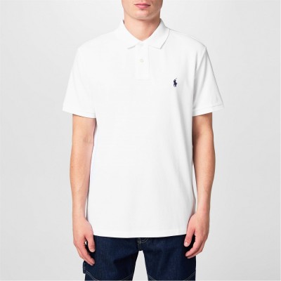 блуза,с,яка,мъжки,тениски,polo,ralph,lauren,custom,fit,polo,shirt,white