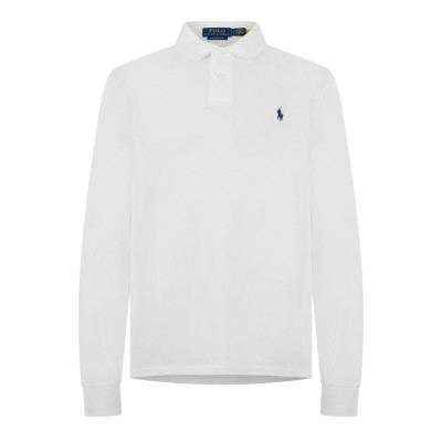 блуза,с,яка,мъжки,тениски,polo,ralph,lauren,men,s,long,sleeve,polo,shirt,white
