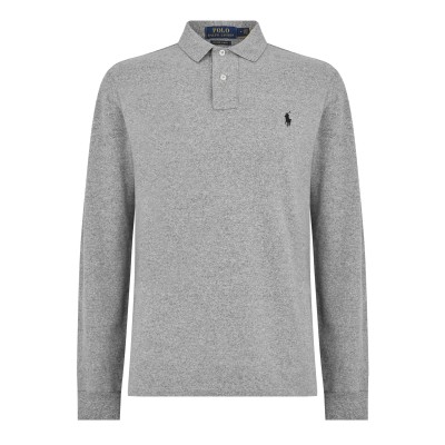 блуза,с,яка,мъжки,тениски,polo,ralph,lauren,men,s,long,sleeve,polo,shirt,grey