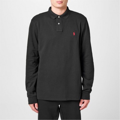 блуза,с,яка,мъжки,тениски,polo,ralph,lauren,slim,fit,polo,shirt,black