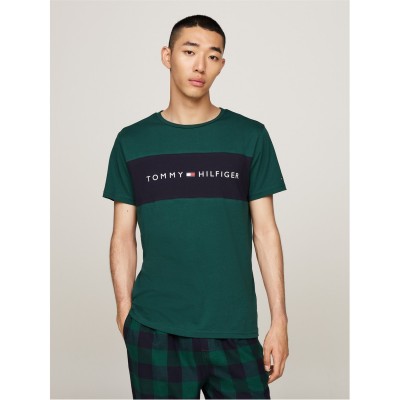 тениска,мъжки,тениски,tommy,hilfiger,cotton,panel,t,shirt,green,blue,l6k
