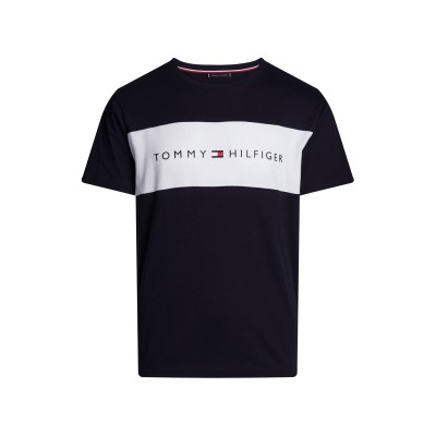 тениска,мъжки,тениски,tommy,hilfiger,cotton,panel,t,shirt,navy,white