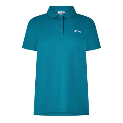 дамска,блуза,с,яка,дамски,топове,дамски,блузи,с,яка,slazenger,pique,polo,shirt,womens,teal