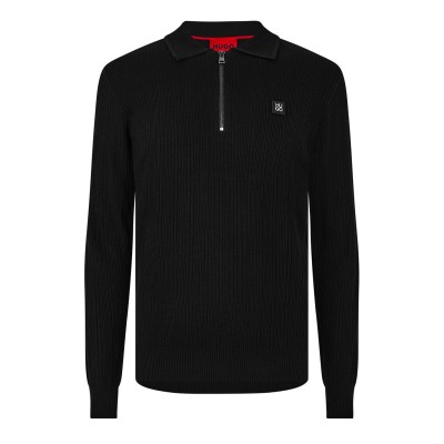 горнище,с,цип,мъжки,тениски,hugo,sastoro,quarter,zip,top,black,001