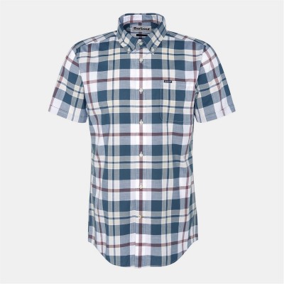 риза,с,къс,ръкав,облекла,на,разпродажба,мъжки,ризи,barbour,applecross,tailored,short,sleeve,shirt,dark,slate,gy99