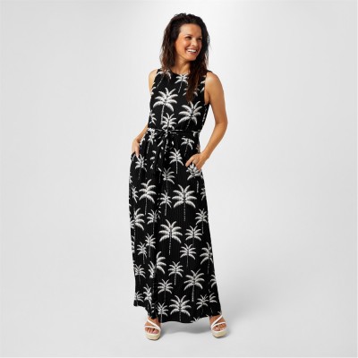 дамски,летни,гащеризони,biba,biba,plisse,jumpsuit,palm,print