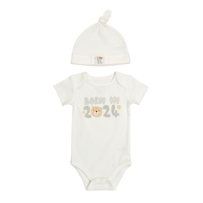 бебешка,шапка,бебешки,облекла,hello,world,baby,unisex,2024,bodysuit,and,hat,set,white