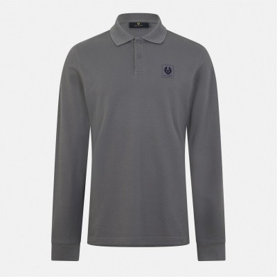блуза,с,яка,мъжки,тениски,belstaff,long,sleeved,polo,shirt,tornado,grey