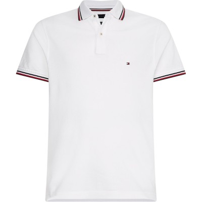 блуза,с,яка,мъжки,летен,каталог,мъжки,тениски,tommy,hilfiger,core,tipped,slim,polo,shirt,white