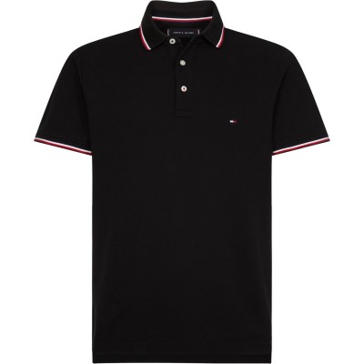 блуза,с,яка,мъжки,летен,каталог,мъжки,тениски,tommy,hilfiger,core,tipped,slim,polo,shirt,black