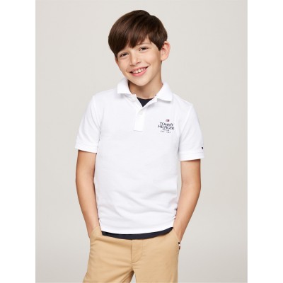 tommy,hilfiger,short,sleeved,polo,junior,white,ybs