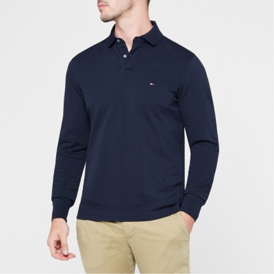 блуза,с,яка,облекла,на,разпродажба,мъжки,тениски,tommy,hilfiger,1985,long,sleeve,polo,shirt,desert,sky,dw5