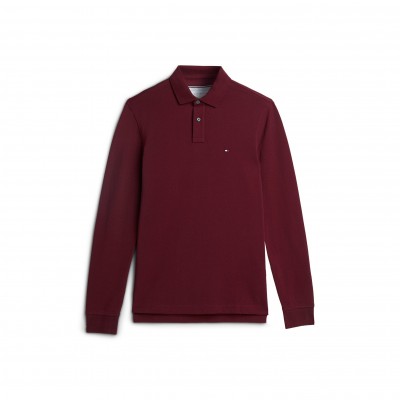 блуза,с,яка,мъжки,тениски,tommy,hilfiger,1985,long,sleeve,polo,shirt,burgundy