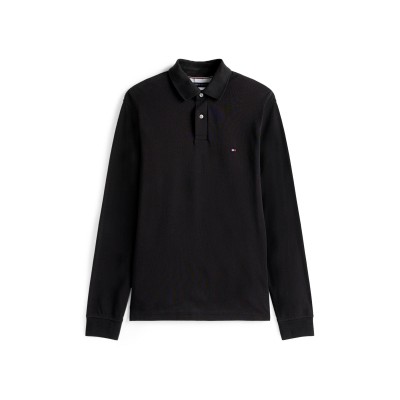 блуза,с,яка,мъжки,тениски,tommy,hilfiger,1985,long,sleeve,polo,shirt,black,bds