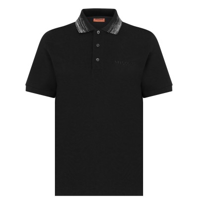блуза,с,яка,мъжки,тениски,missoni,logo,polo,shirt,black,s90nc