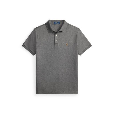 блуза,с,яка,мъжки,тениски,polo,ralph,lauren,men's,slim,fit,short,sleeve,polo,shirt,flannel,hthr