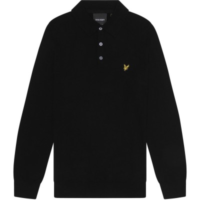 облекла,на,разпродажба,мъжки,тениски,lyle,and,scott,lyle,ls,knit,polo,sn44,jet,black,z865