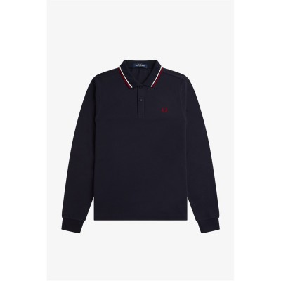 блуза,с,яка,облекла,на,разпродажба,мъжки,тениски,fred,perry,long,sleeve,twin,tipped,polo,shirt,navy,t55