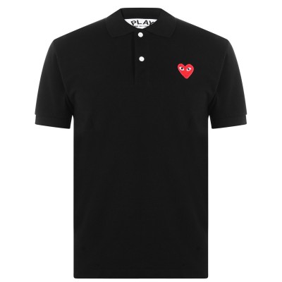 блуза,с,яка,мъжки,тениски,comme,des,garcons,play,embroidered,logo,polo,shirt,black,red