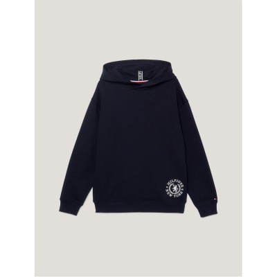 суичър,детски,облекла,tommy,hilfiger,tommy,hilfiger,crest,logo,hoodie,desert,sky