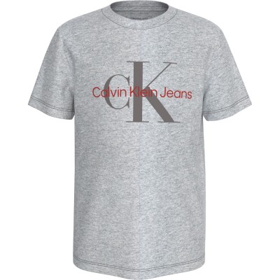 юношеска,тениска,детски,облекла,calvin,klein,jeans,monogram,t,shirt,junior,grey,pg6