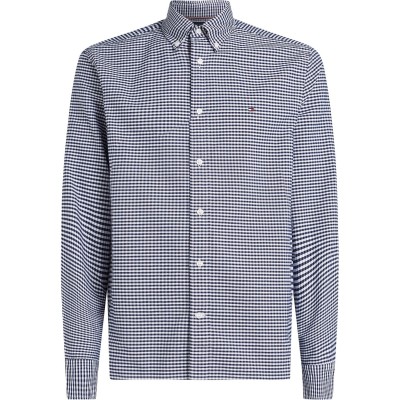 облекла,на,разпродажба,мъжки,ризи,tommy,hilfiger,men's,heritage,oxford,gingham,patterned,shirt,desert,sky,whte