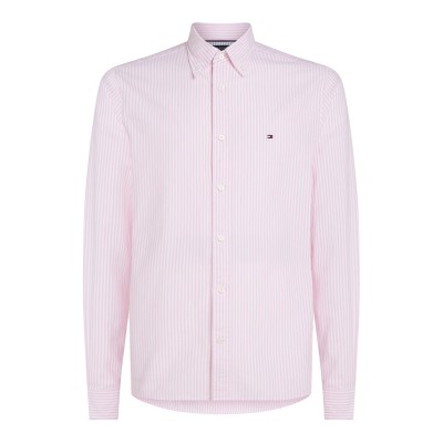 мъжки,ризи,tommy,hilfiger,men's,oxford,striped,long,sleeve,patterned,shirt,pink,white