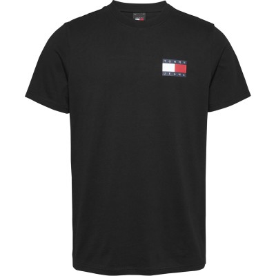 тениска,мъжки,тениски,tommy,jeans,tjm,slim,essential,flag,tee,ext,black