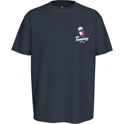 тениска,мъжки,тениски,tommy,jeans,tj,graphic,tee,sn43,dark,night