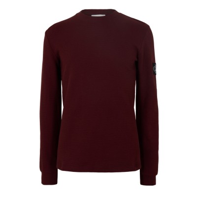 фланелка,с,дълъг,ръкав,облекла,на,разпродажба,мъжки,тениски,calvin,klein,jeans,waffle,long,sleeve,top,mocha,moment