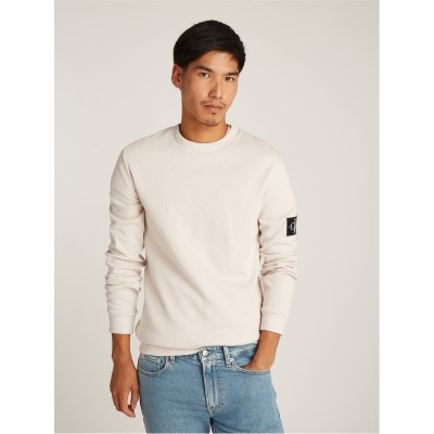 фланелка,с,дълъг,ръкав,мъжки,тениски,calvin,klein,jeans,waffle,long,sleeve,top,moonbeam