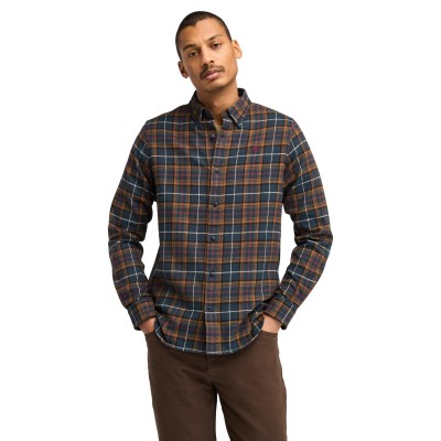 мъжки,ризи,timberland,men,s,midweight,flannel,check,dark,long,sleeve,patterned,shirt,dark,sapphire