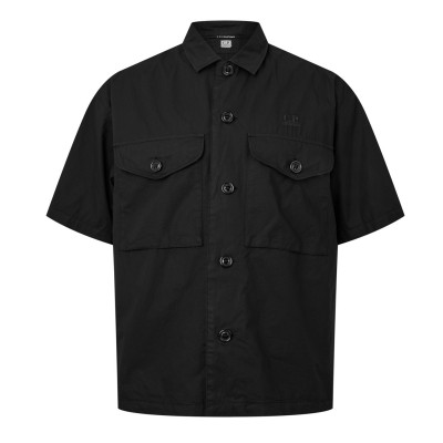 риза,с,къс,ръкав,облекла,на,разпродажба,мъжки,ризи,cp,company,cp,company,shirts,short,sleeve,black,999