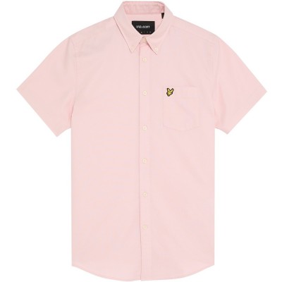 риза,с,къс,ръкав,мъжки,ризи,lyle,and,scott,short,sleeve,oxford,shirt,light,pink