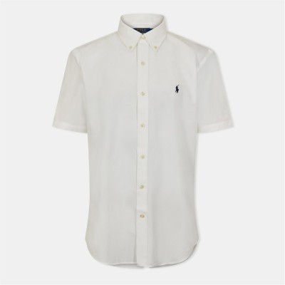 риза,с,къс,ръкав,облекла,на,разпродажба,мъжки,ризи,polo,ralph,lauren,poplin,short,sleeve,shirt,white