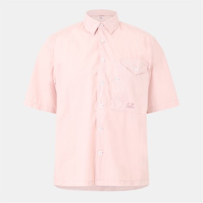 риза,с,къс,ръкав,облекла,на,разпродажба,мъжки,ризи,cp,company,short,sleeve,embroidered,logo,shirt,misty,rose,520